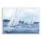 Stupell Industries White Sailboats Coasting Ocean Waters Blue Tide Wood Wall Plaque